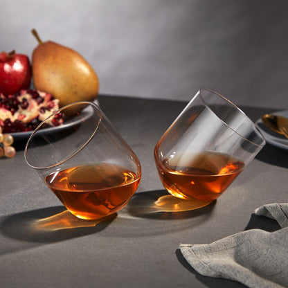 Viski Whiskeyglas Rolling 2-pack - Crystal Tumbler Luftande