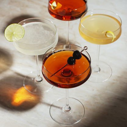 Viski Coupeglas Julien Vinklad 30 cl - Cocktailglas Kristall 4-pack
