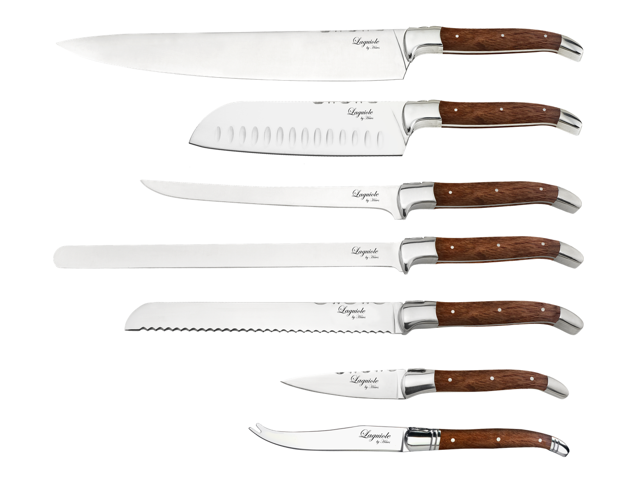 Laguiole By Hâws Chef Set 7 Pcs Rosewood