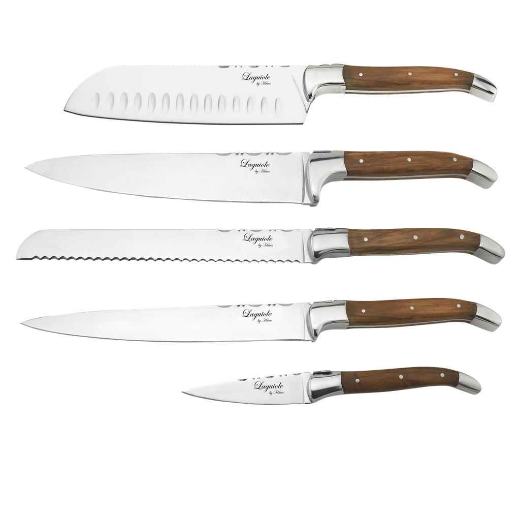 Laguiole By Hâws Chef Set W. Knife Block Olive