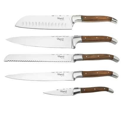 Laguiole By Hâws Chef Set W. Knife Block Olive