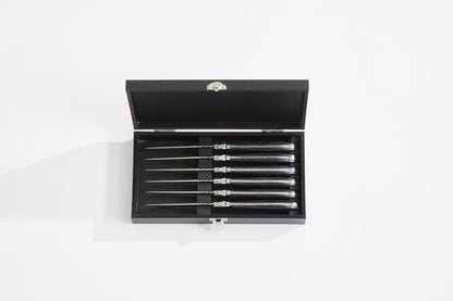 Laguiole By Hâws Steak Knife Set 6 Pcs Black Wood