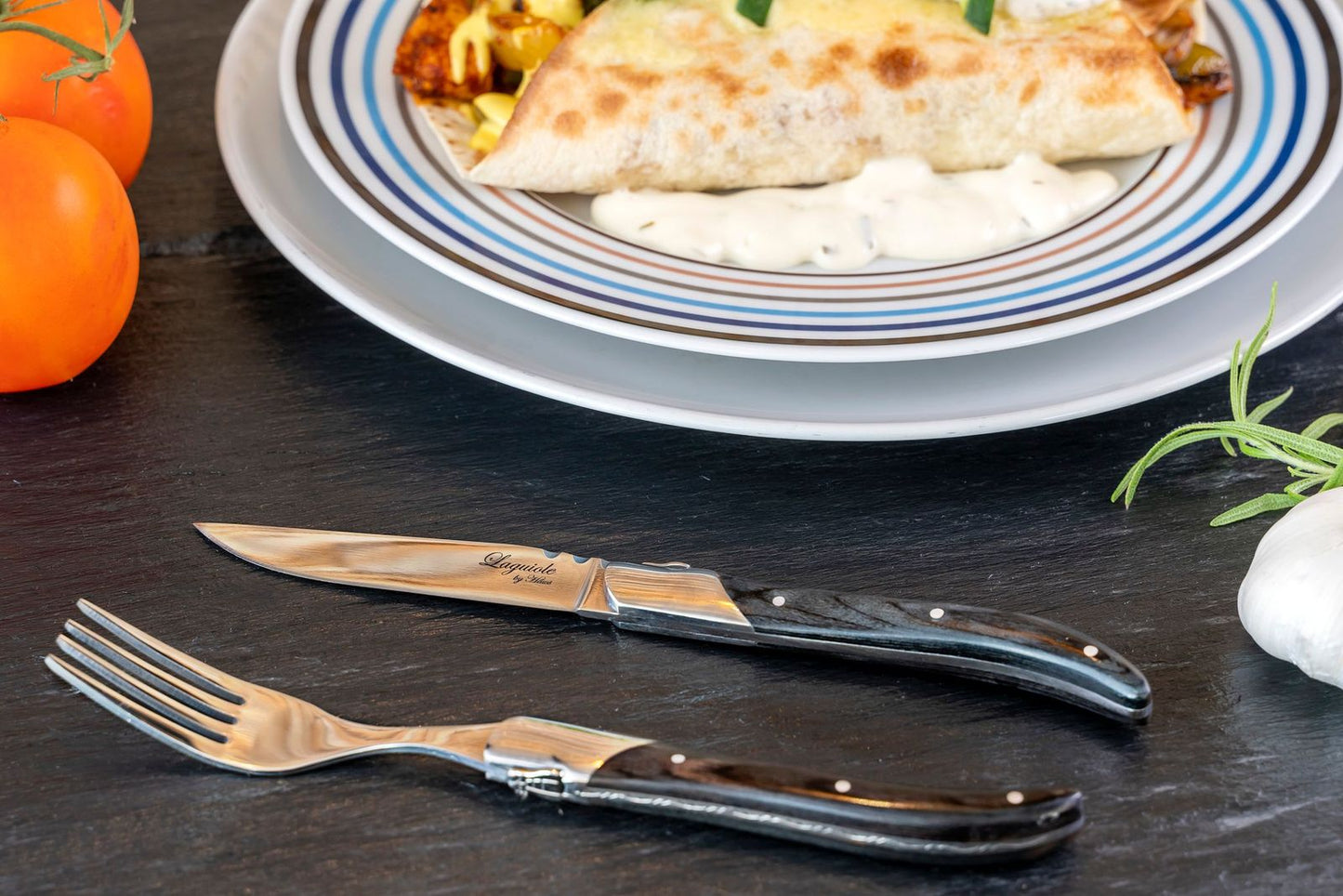 Laguiole By Hâws Steak Knife Set 6 Pcs Black Wood