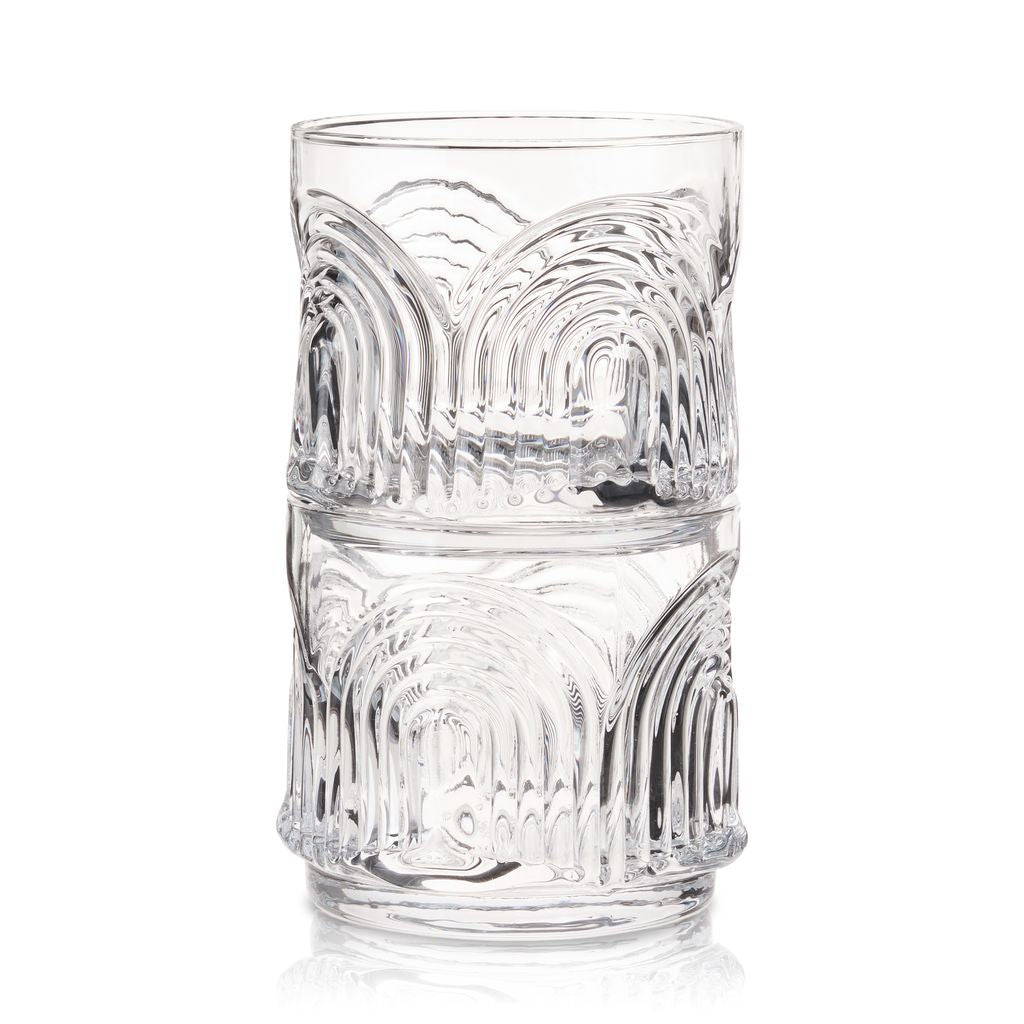 Viski Tumblerglas Deco Beau 33 cl - Kristallglas Art Deco 2-pack