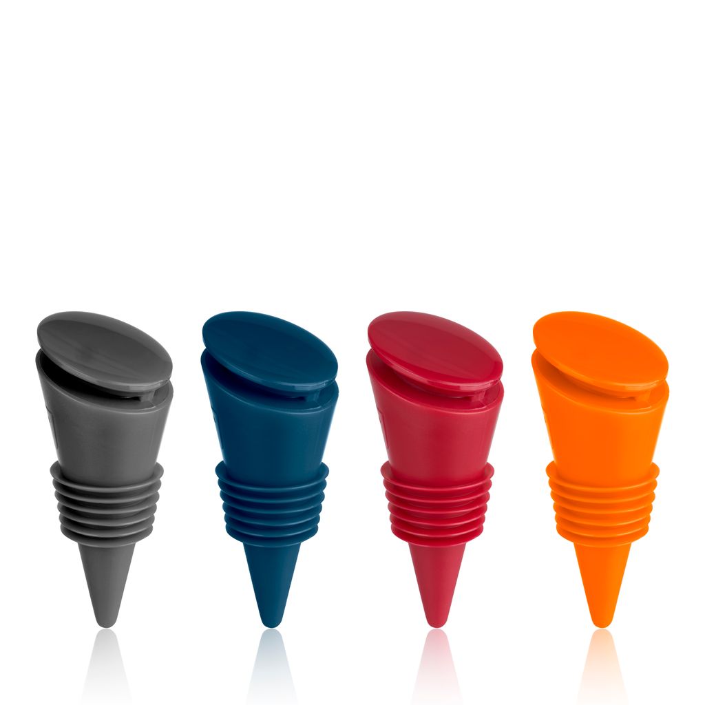 Innovine Flaskproppar Silikon 4-pack - Vinproppar Lufttäta Färgglada