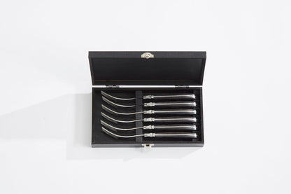 Laguiole By Hâws Steak Fork Set 6 Pcs Black Wood