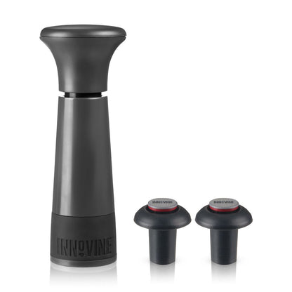 Innovine Vakuumpump Vin Grafit - Vinsparare med 2 Korkar