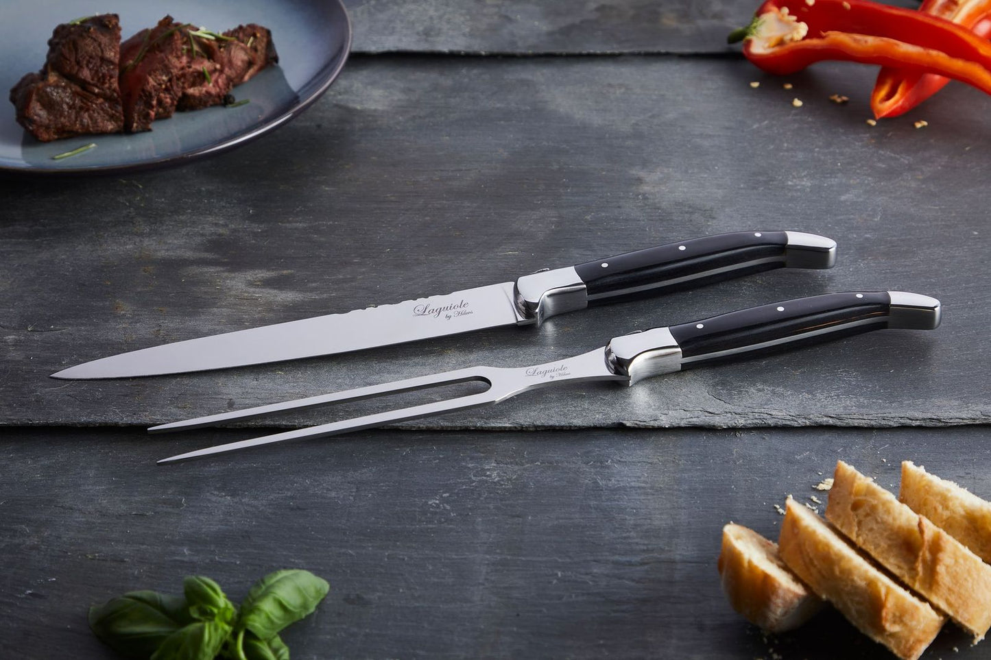 Laguiole By Hâws Carving Knife And Fork 2 Pcs