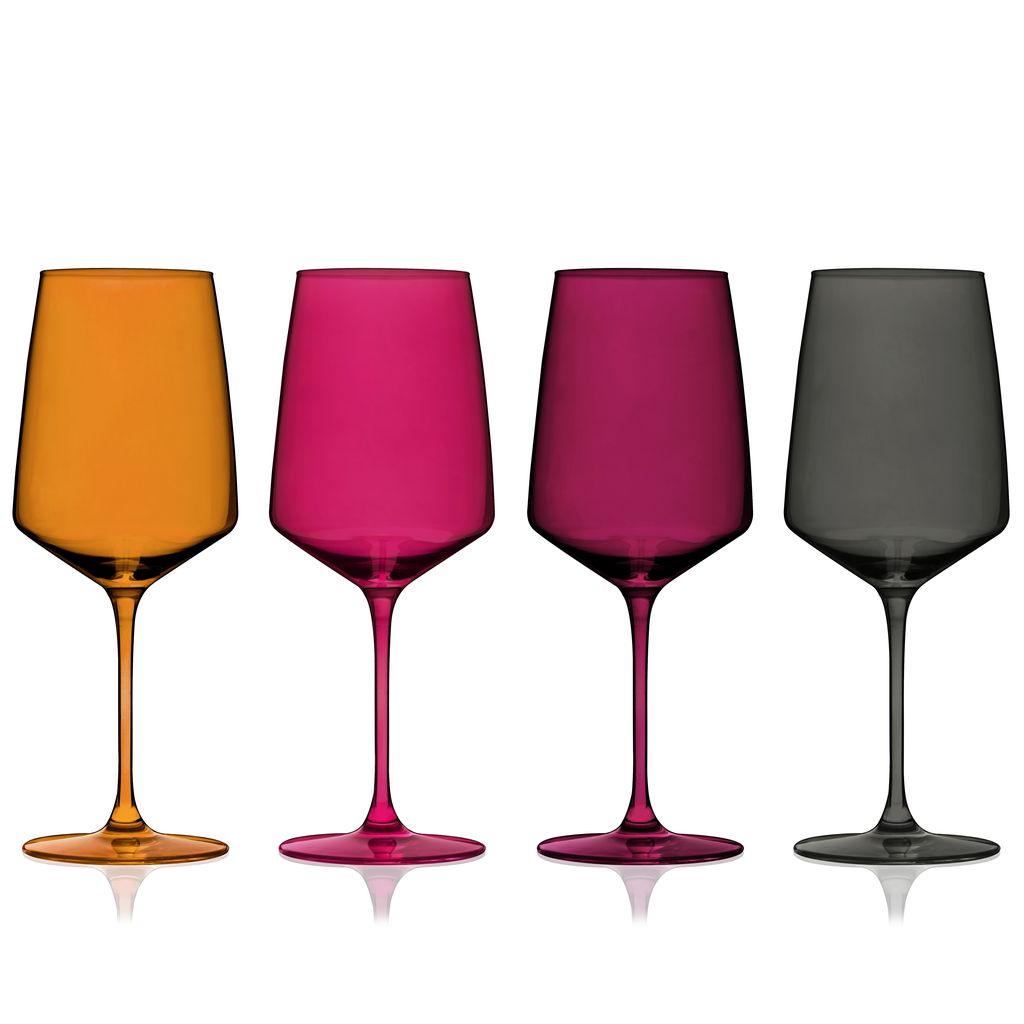 Viski Vinglas 65 cl Reserve Nouveau Sunset - Kristallglas Färgglada 4-pack