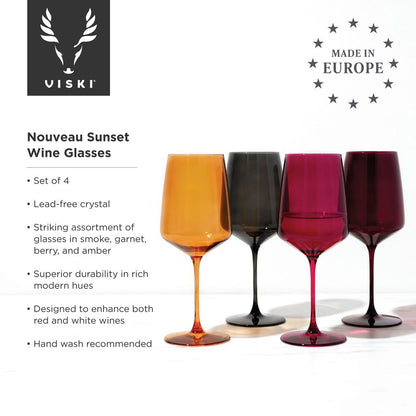 Viski Vinglas 65 cl Reserve Nouveau Sunset - Kristallglas Färgglada 4-pack