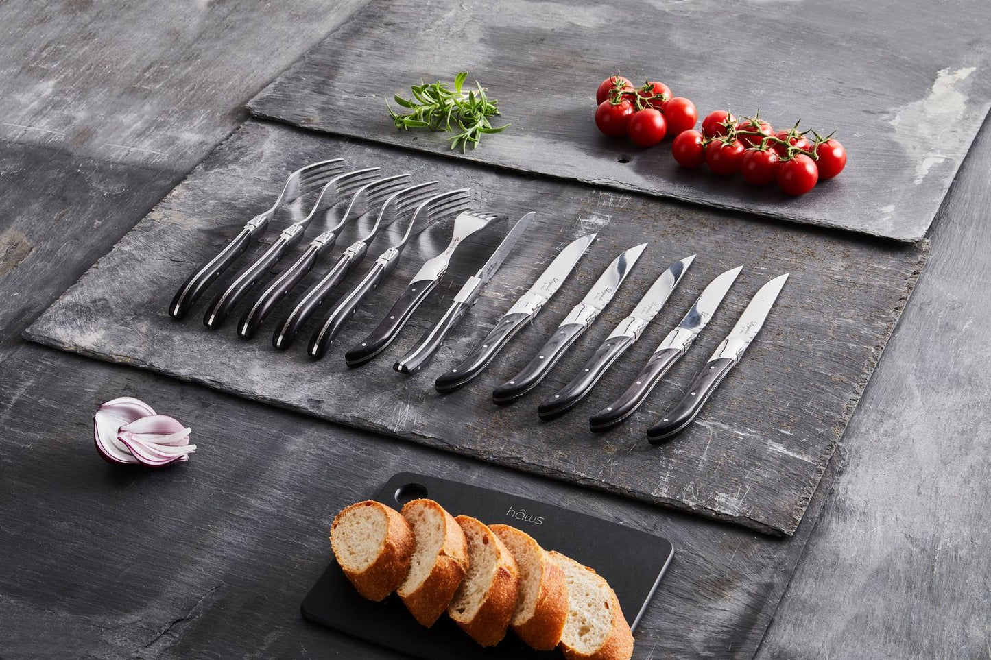 Laguiole By Hâws Steak Knife Set 6 Pcs Black Wood