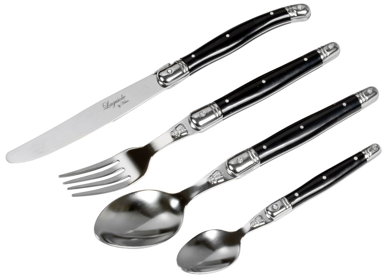 Laguiole By Hâws Cutlery Set 24 Pcs Black Abs