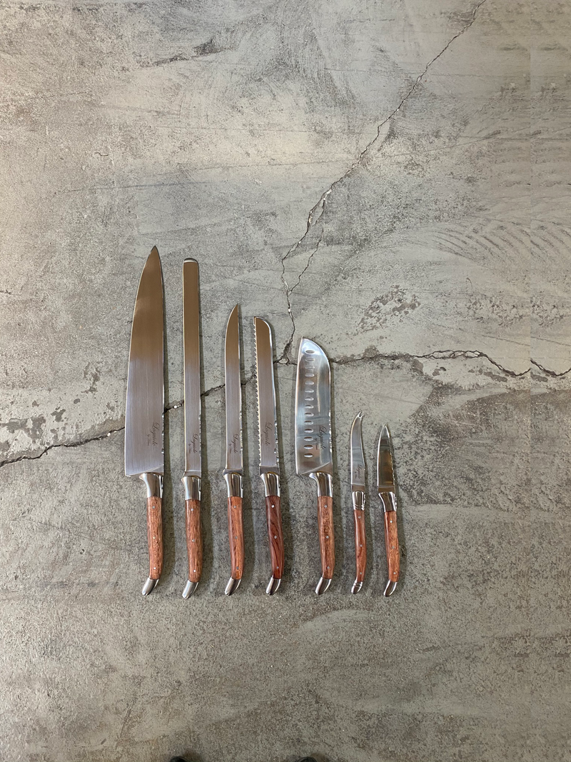 Laguiole By Hâws Chef Set 7 Pcs Rosewood