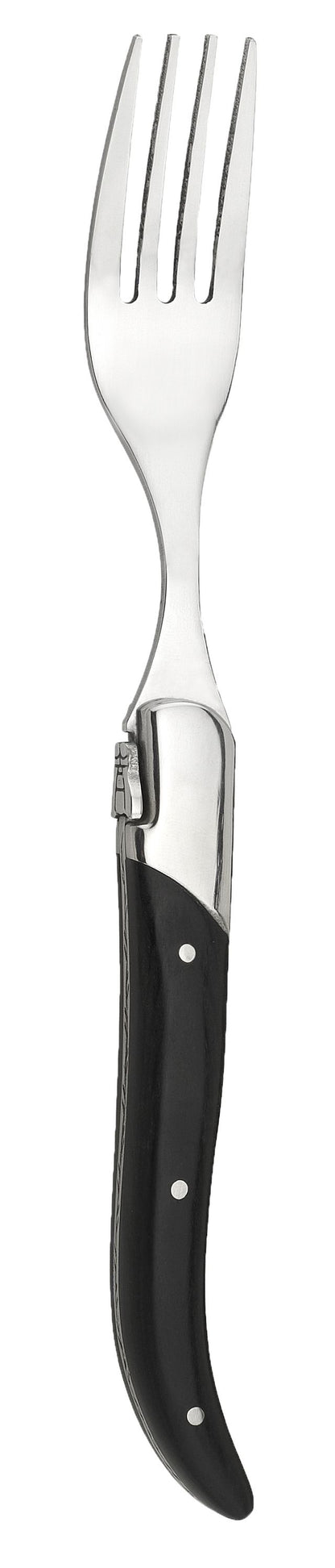 Laguiole By Hâws 6 Steak Knives And 6 Forks - Black Wood