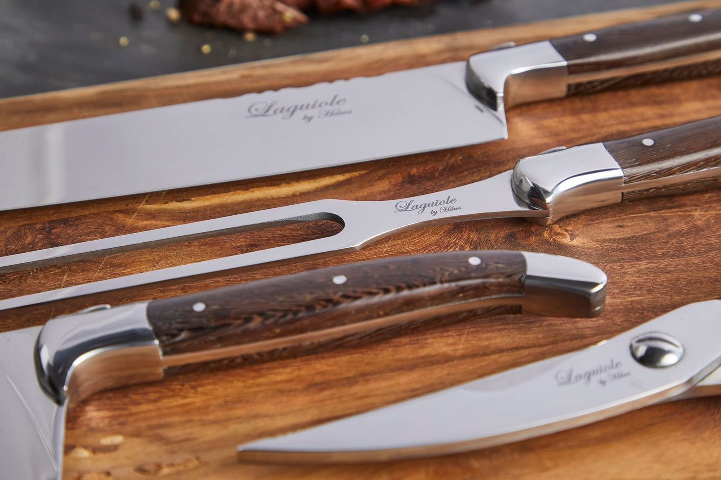 Laguiole By Hâws Chef Set 4 Pcs Wengé