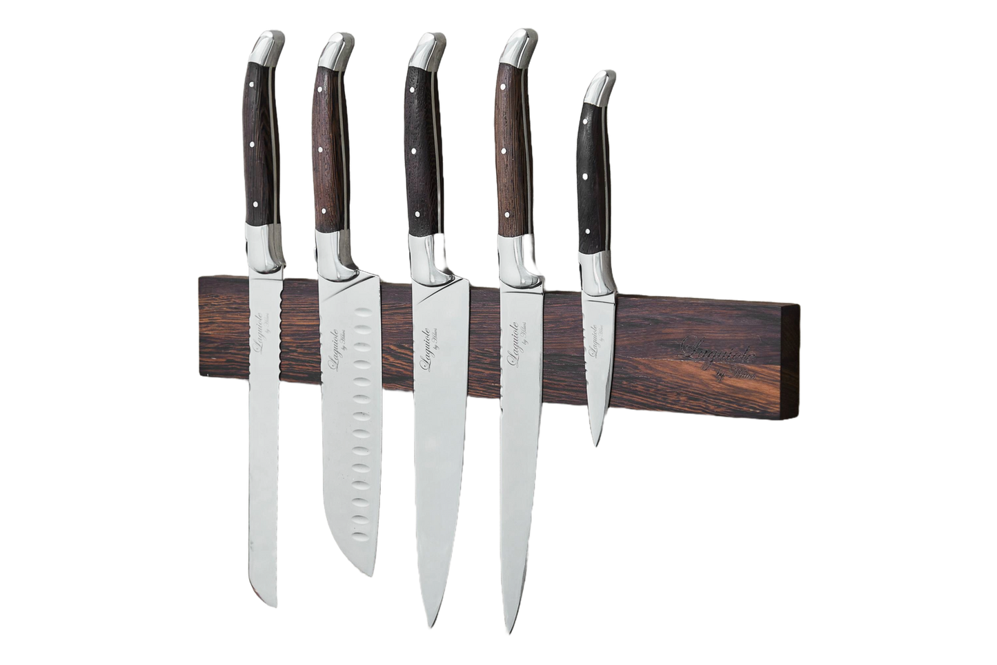 Laguiole by Hâws Chef Set 5 pcs + Wall Knife Holder Wengé