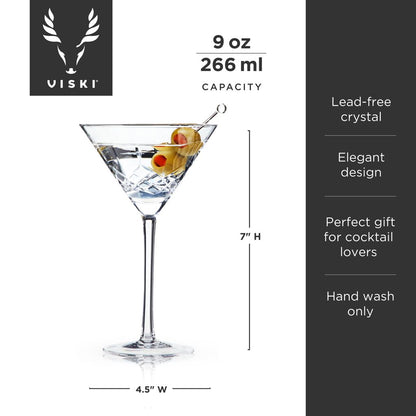 Viski Martiniglas Admiral 27 cl - Cocktailglas Kristall 2-pack