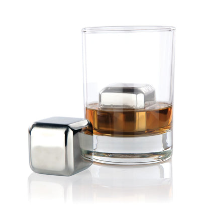 Viski Kylkuber Rostfritt Stål 2-pack - Stora Whiskykuber