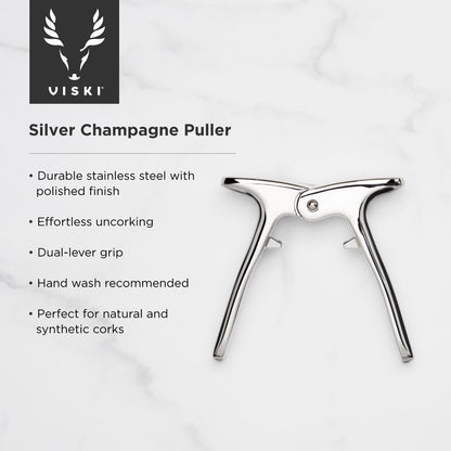 Viski Champagneöppnare Harrison Silver - Champagne Puller