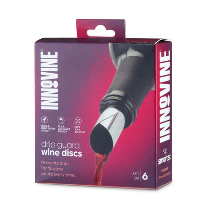 Innovine Droppskydd Vin 6-pack - Vinskivor Metall