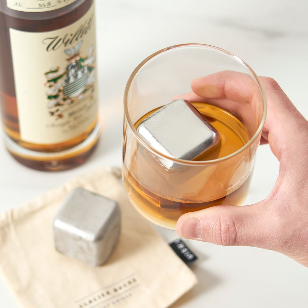 Viski Kylkuber Rostfritt Stål 2-pack - Stora Whiskykuber