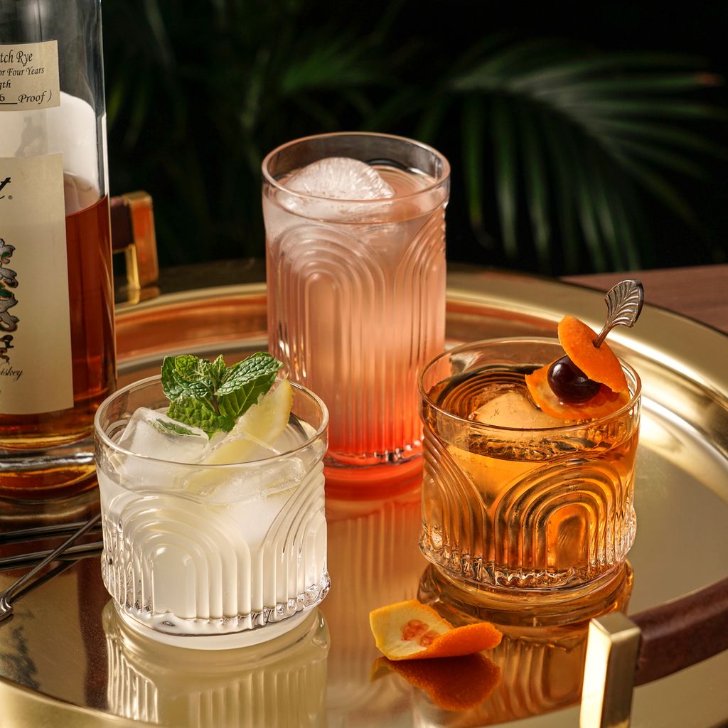 Viski Highballglas 53 cl - Kristallglas Art Deco 4-pack