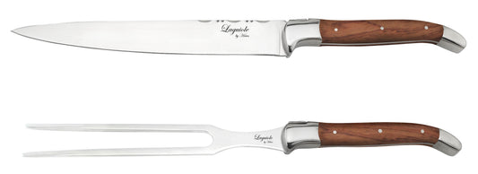 Laguiole By Hâws Carving Knife And Fork Set 2 Pcs Rosewood