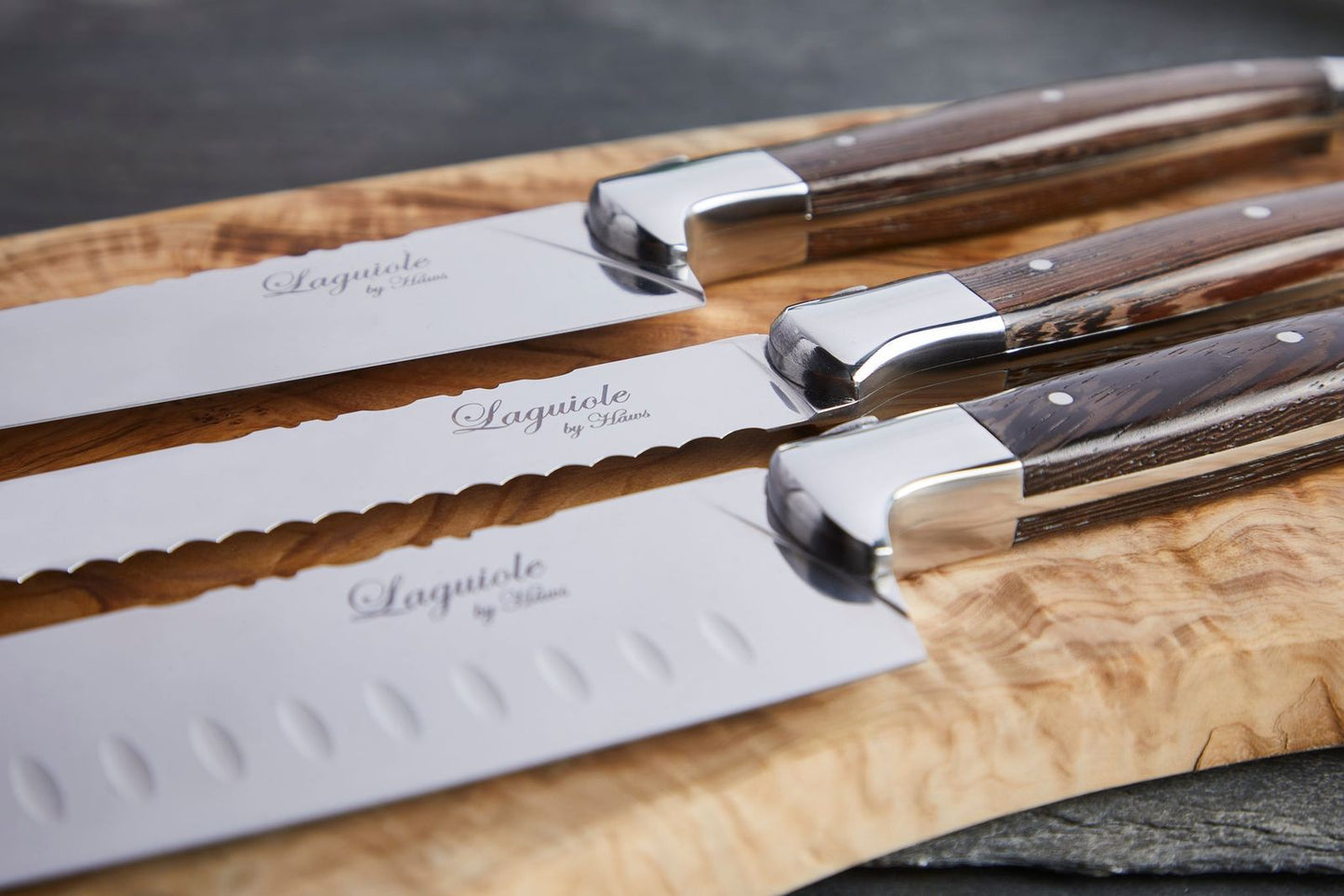 Laguiole By Hâws Chef Knife Set 3 Pcs Wengé