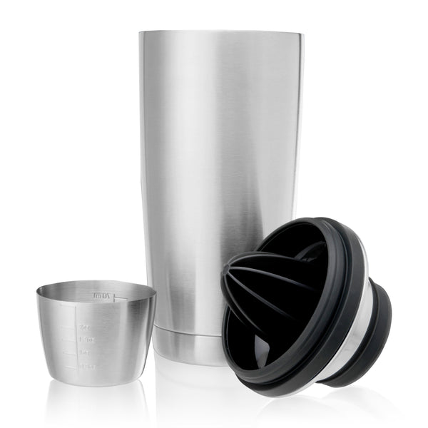 Innovine Cocktailshaker Dubbelväggad - Shaker med Sil och Jigger