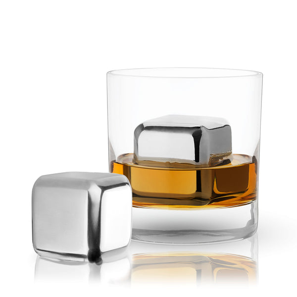 Innovine Kylkuber Rostfritt Stål 2-pack - Stora Whiskykuber 4,5 cm