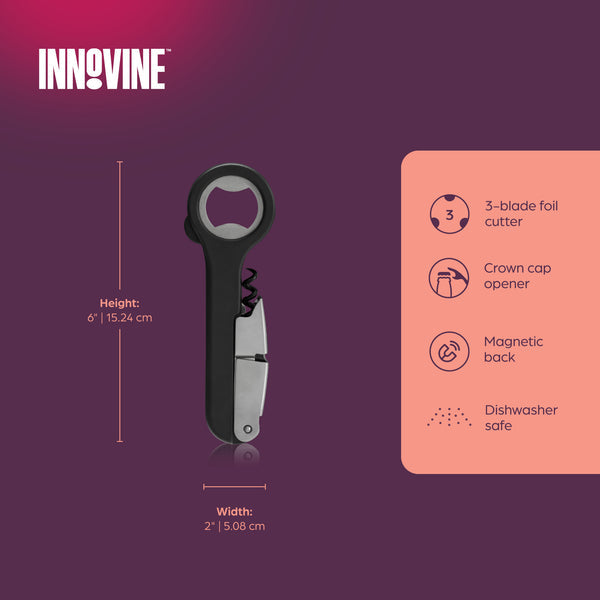 Innovine Korkskruv - Sommelier Vinöppnare Dubbelgångjärn
