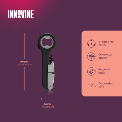 Innovine Korkskruv - Sommelier Vinöppnare Dubbelgångjärn