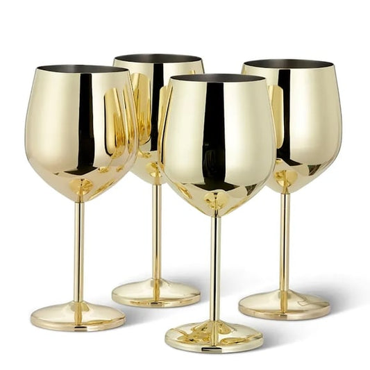 Vinglas guld rostfri 50cl Oak & Steel 4-pack